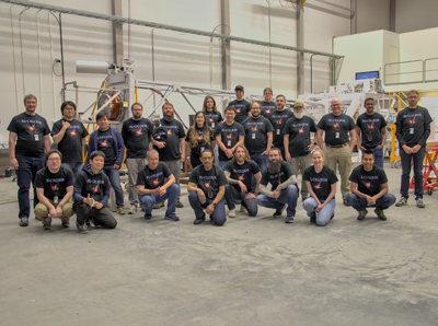 Gruppbild av alla i forskargruppen på Esrange.