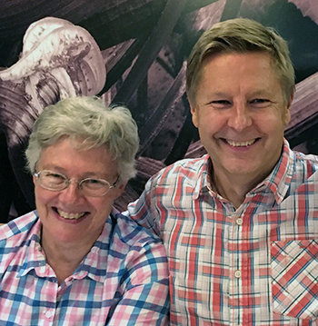 porträttfoto på Anne L'Huillier och Fredrik Laurell