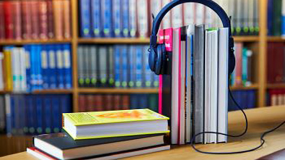 Books with headphones