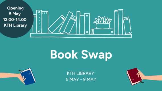Poster of Book Swap Week with two hands holding books 