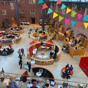 Library hall from above